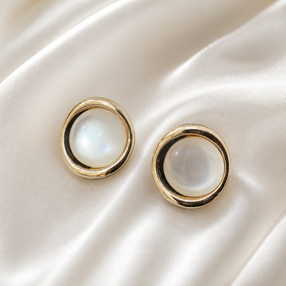 Ivory Dome Stud Earrings