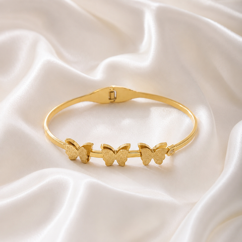 Elegant Triple Butterfly Bracelet