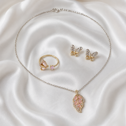 Blush Butterfly Jewellery Combo