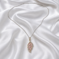 Blush Crystal Leaf Necklace