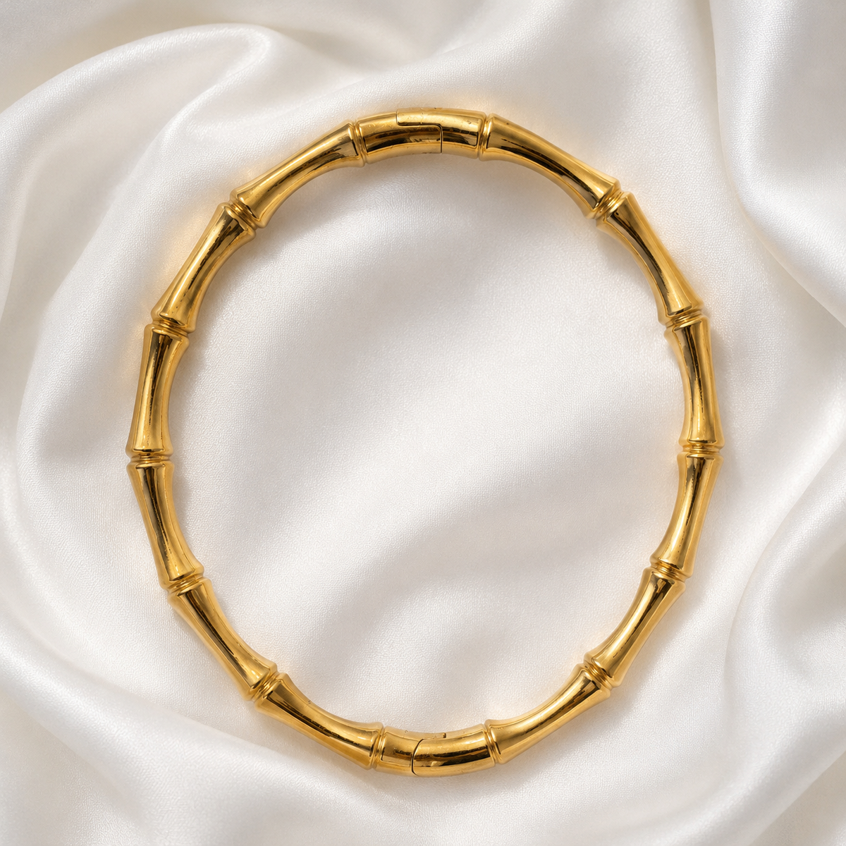 Golden Bamboo Link Bracelet