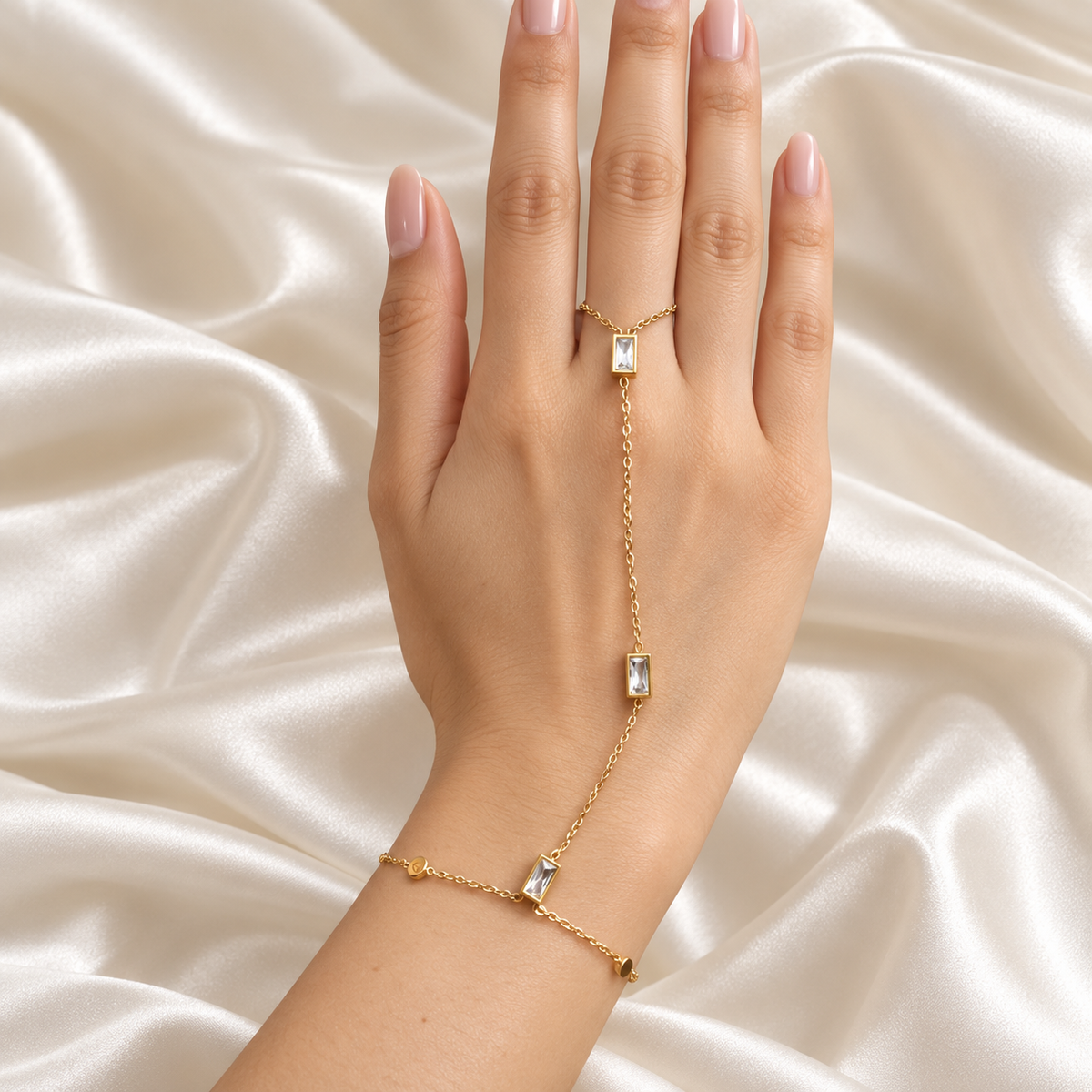 Minimalist Golden Hand Chain
