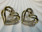 Crystal Intertwined Heart Earrings