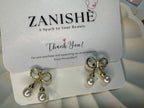 Pearl Bow Drop Earrings