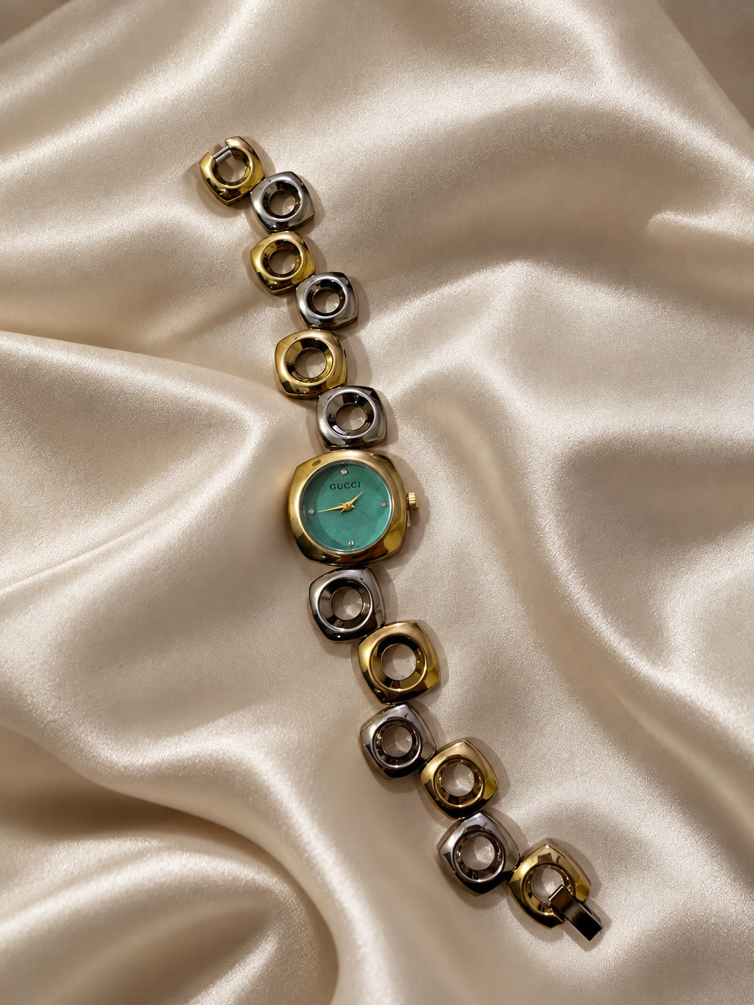Two-Tone Green Dial Watch